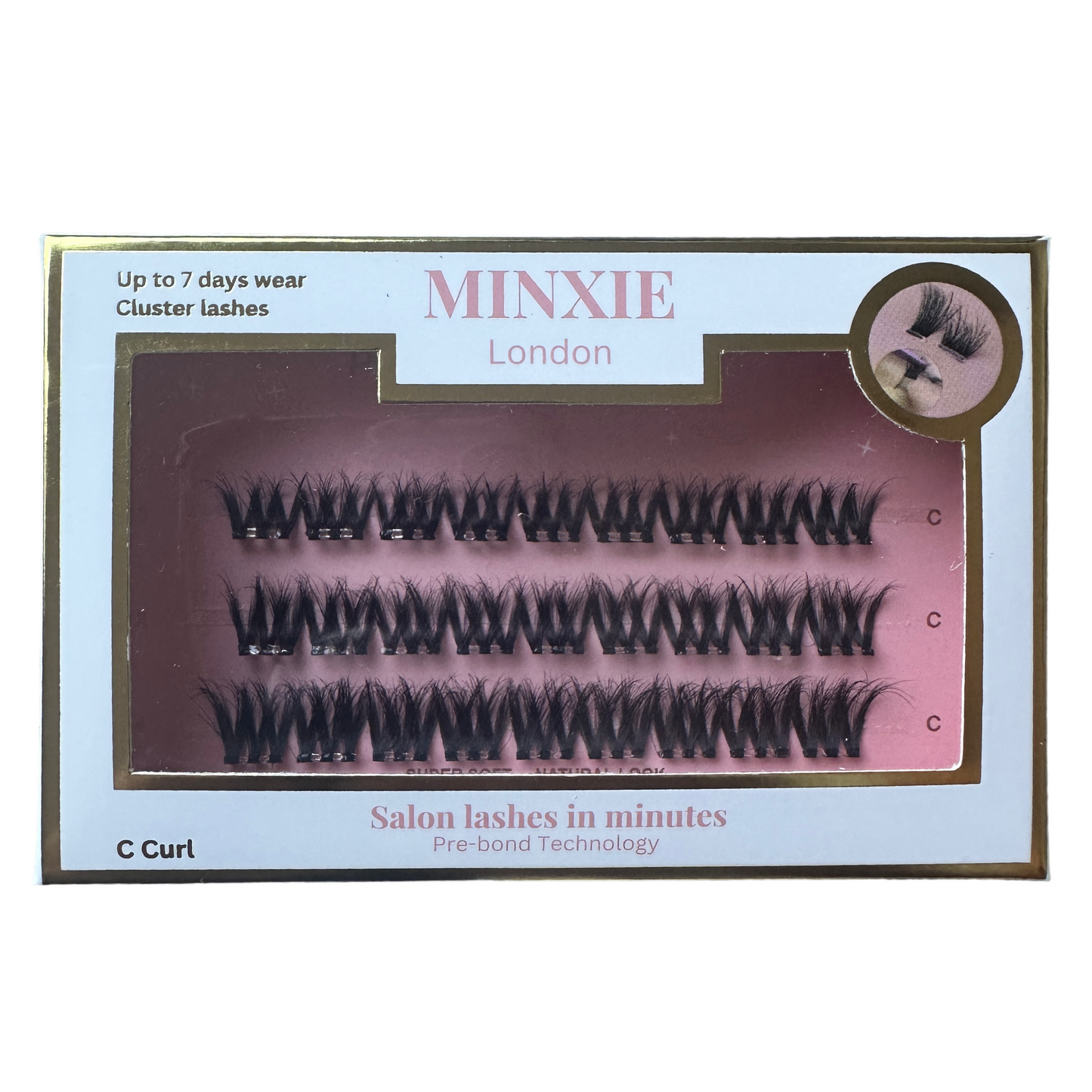 Pre-Bonded cluster lashes "Little Minx" C Curl