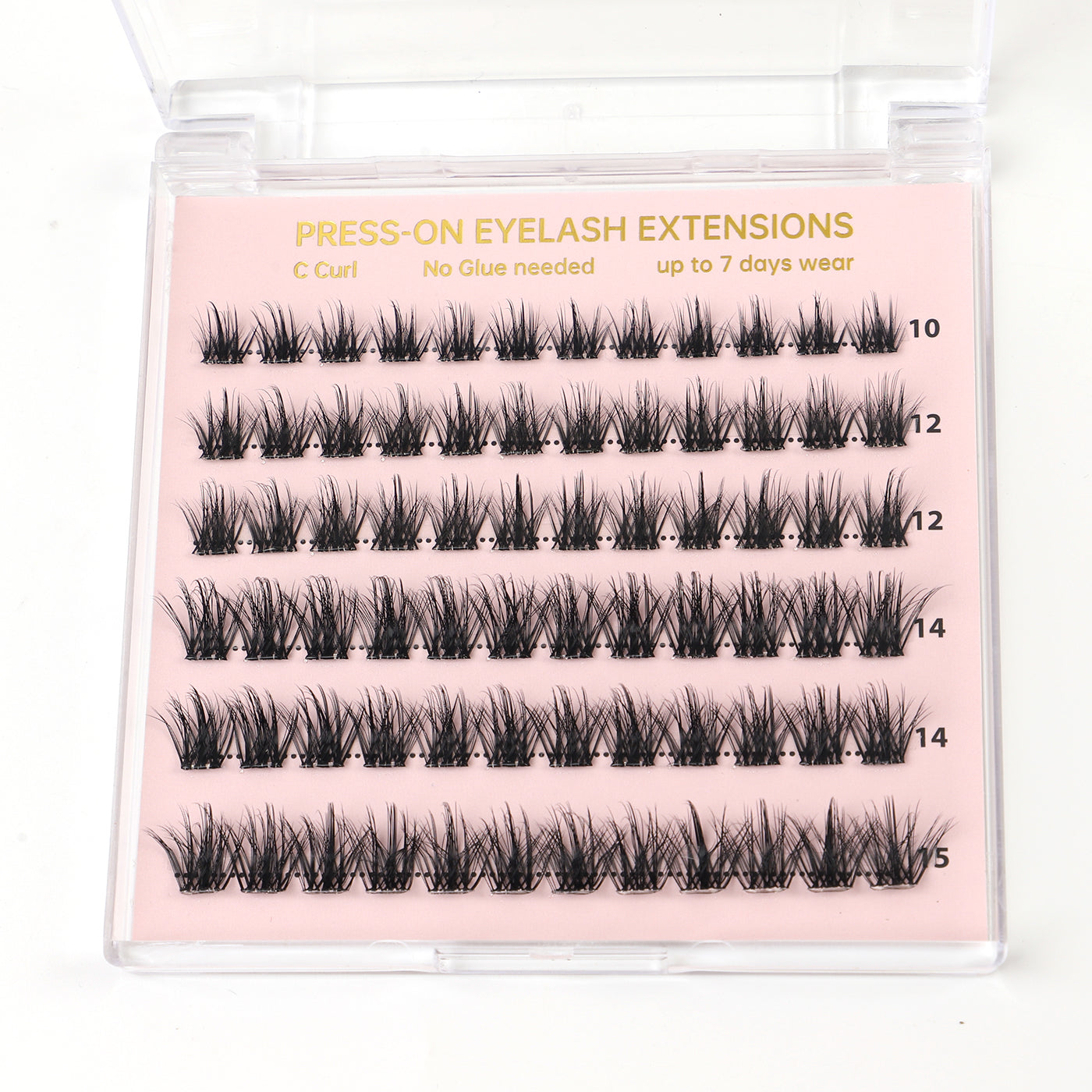 Mega Tray pre-glued lash clusters - Style: WISPY